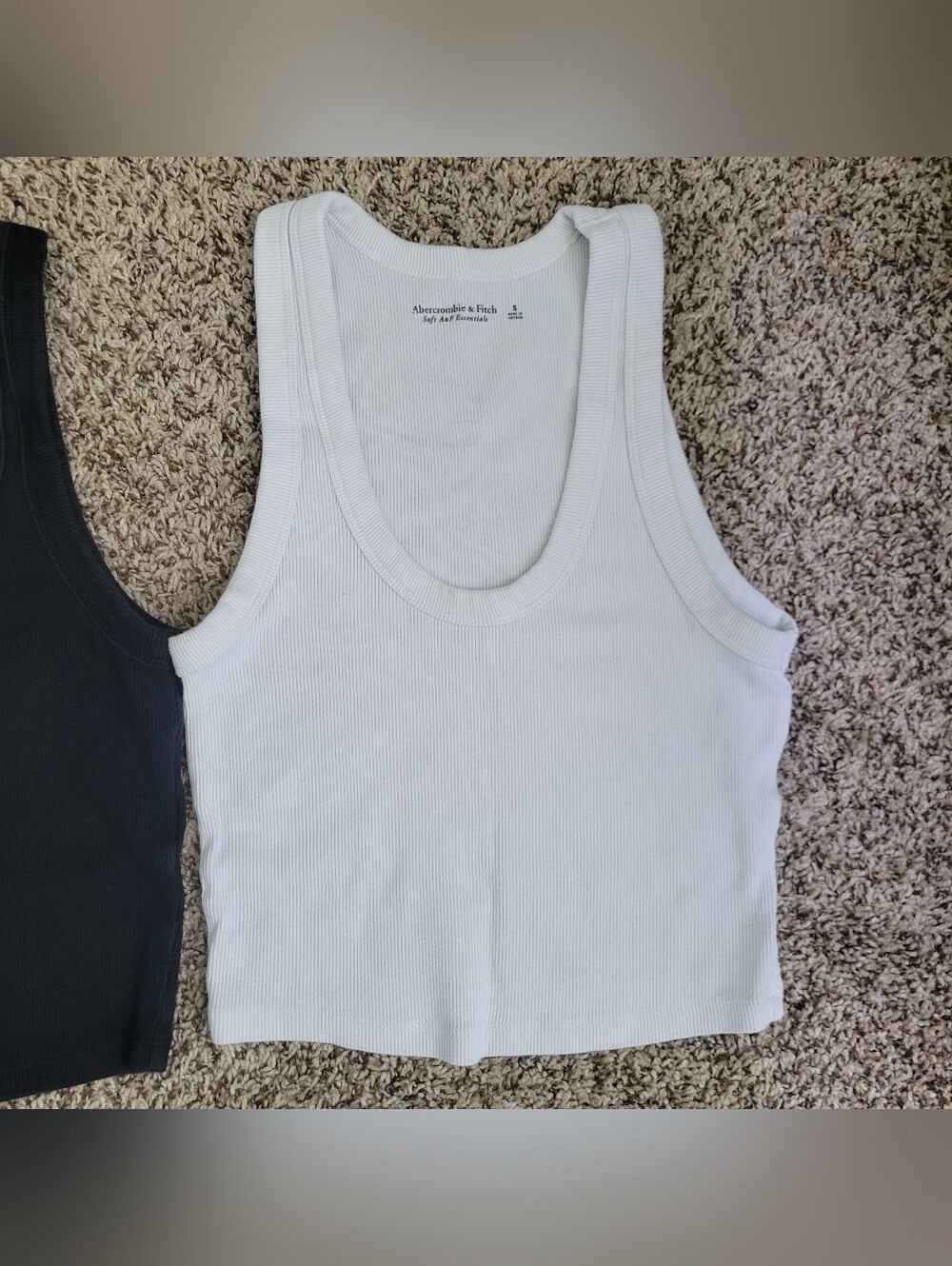Abercrombie & Fitch Tank Top Rib Scoop Neck Black White Gray Blue Green Small - Picture 7 of 8